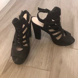 Bar III black heels, size 8